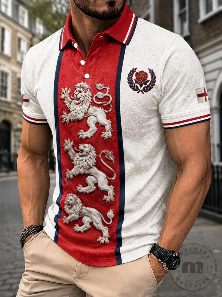 England Three Lions Football Team Crest Polo Shirt 28 England Three Lions Football Team Crest Polo Shirt