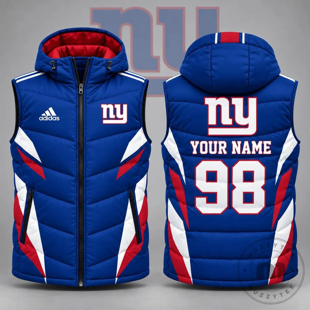 New York Giants Personalized Puffer Vest 22 New York Giants Personalized Puffer Vest