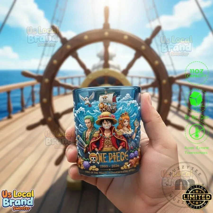 One Piece King of Pirates 1999-2026 Commemorative Edition Drinking Glass