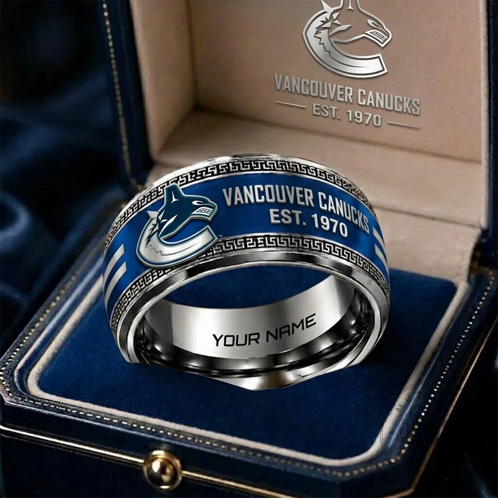 Customizable Ring for Vancouver Canucks NHL Fans