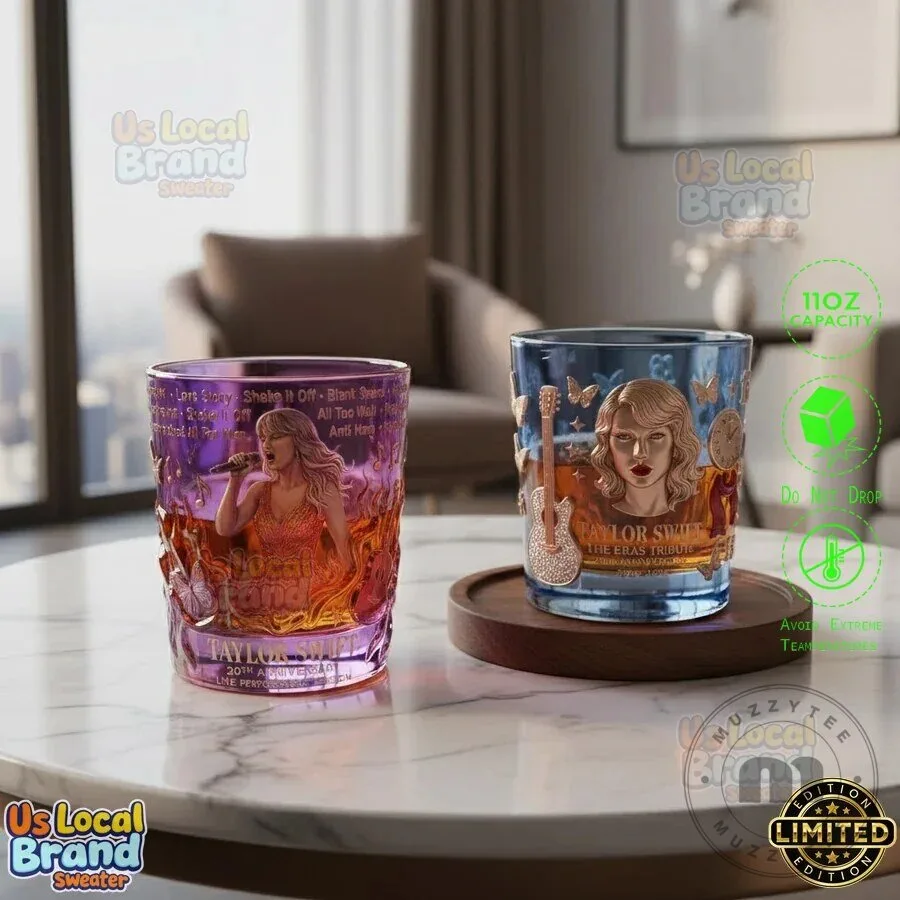 Taylor Swift The Eras Tour 20th Anniversary Limited Edition Drinking Glass
