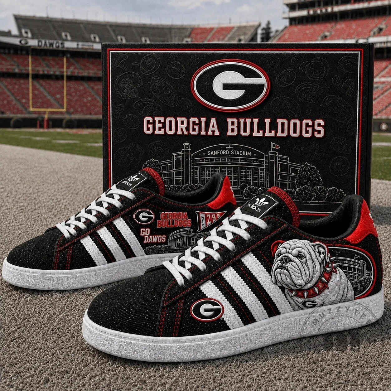 Georgia Bulldogs NCAA Team Logo Casual Shoes 9 Georgia Bulldogs NCAA Team Logo Casual Shoes