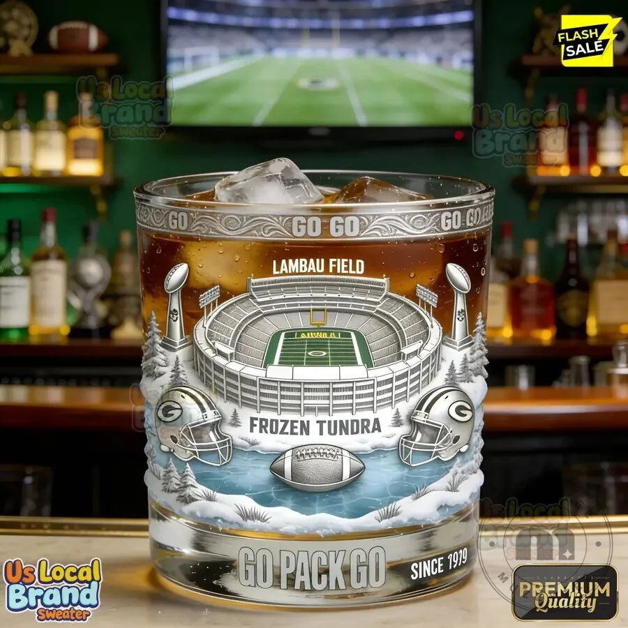 Green Bay Packers Lambeau Field Frozen Tundra Whiskey Glass