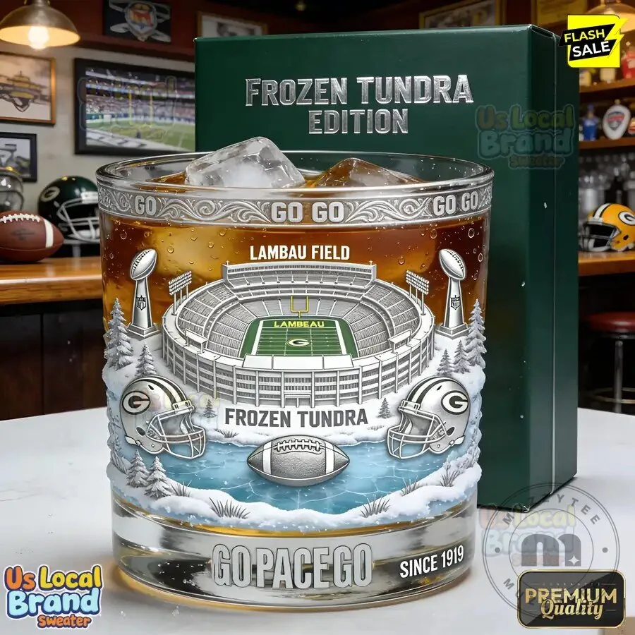 Green Bay Packers Lambeau Field Frozen Tundra Whiskey Glass 7 Green Bay Packers Lambeau Field Frozen Tundra Whiskey Glass