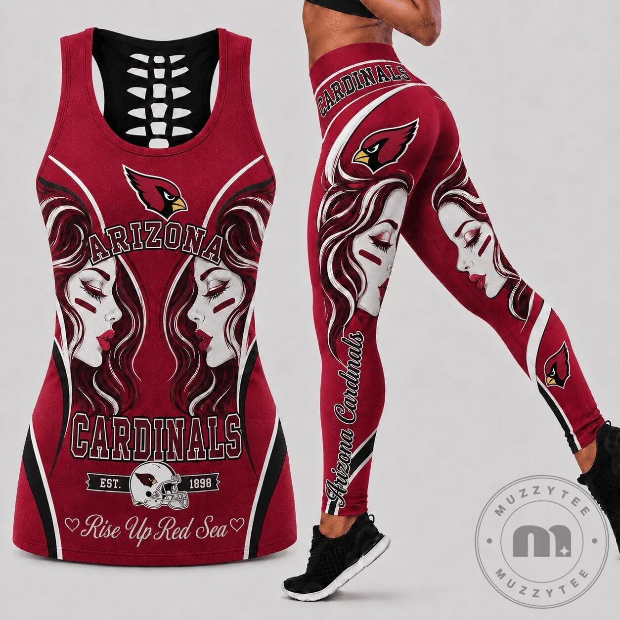 Arizona Cardinals Football Team Women's Tank Top and Leggings Set