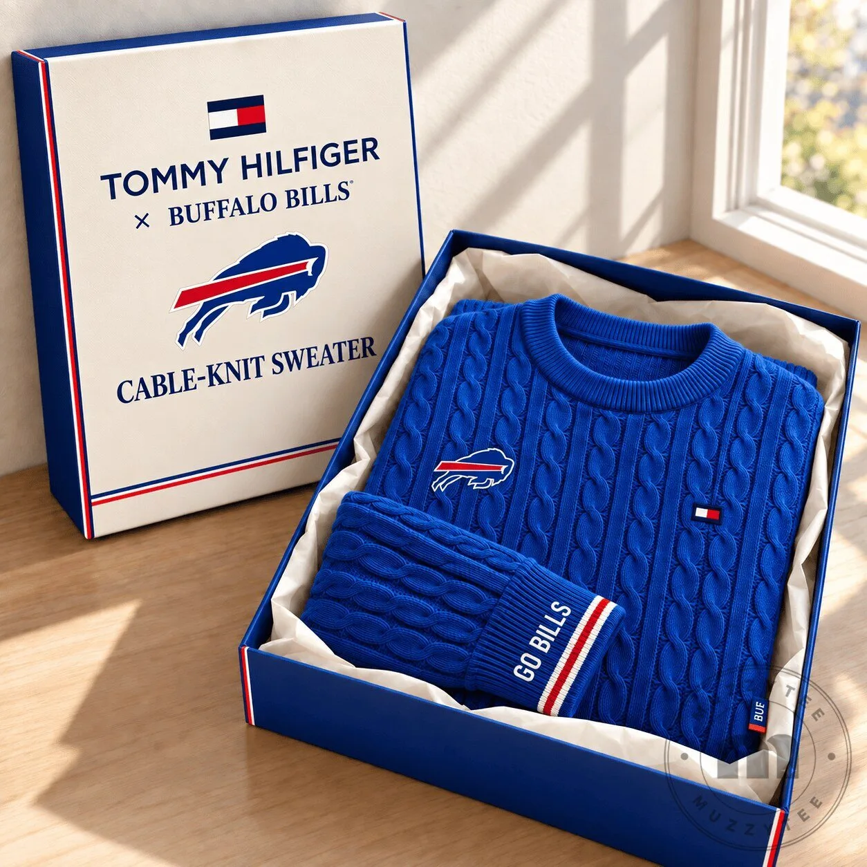 Buffalo Bills Tommy Hilfiger Cable Knit Sweater NFL Football Team Apparel