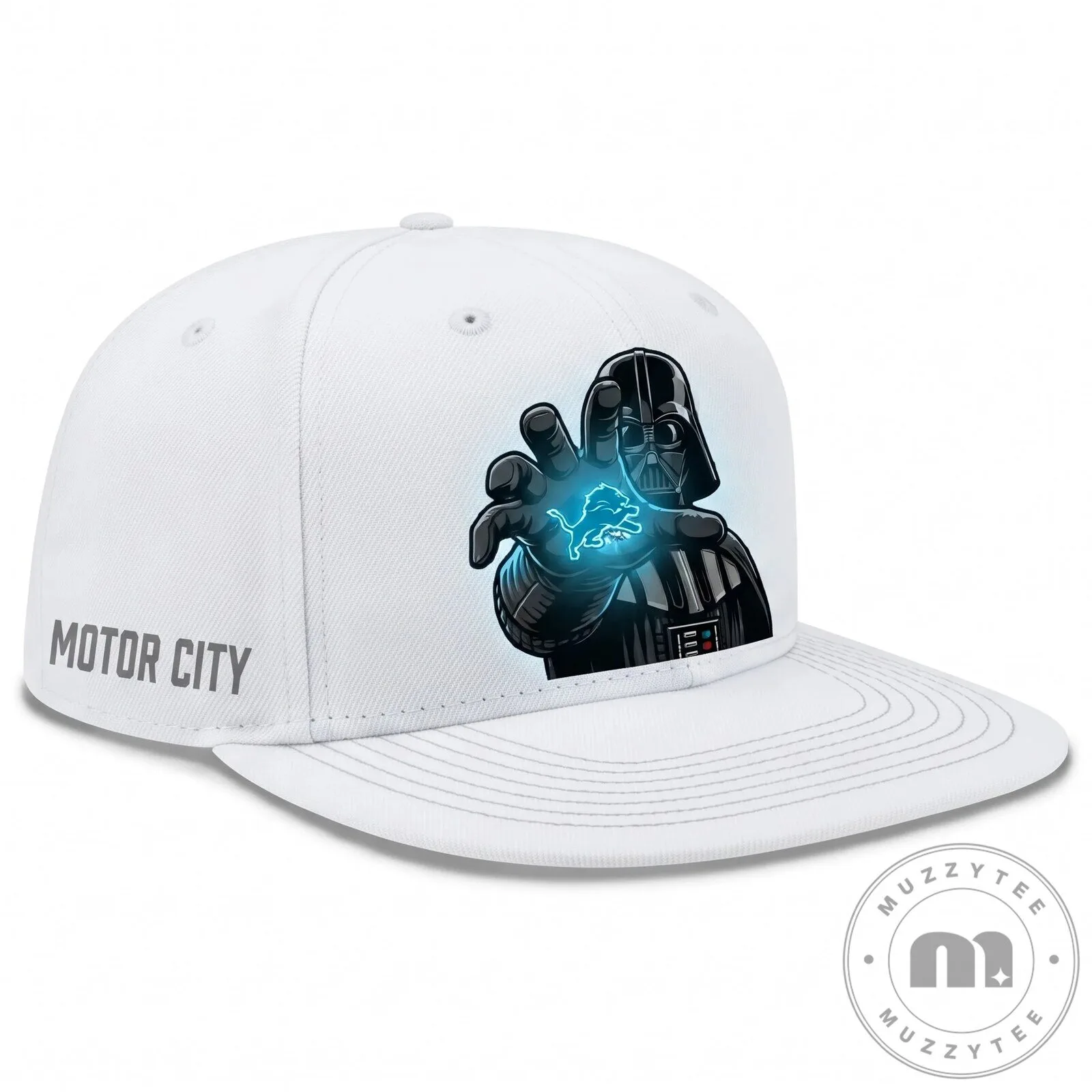 Motor City Snapback Hat featuring Detroit Lions and Darth Vader from Star Wars 11 Motor City Snapback Hat featuring Detroit Lions and Darth Vader from Star Wars