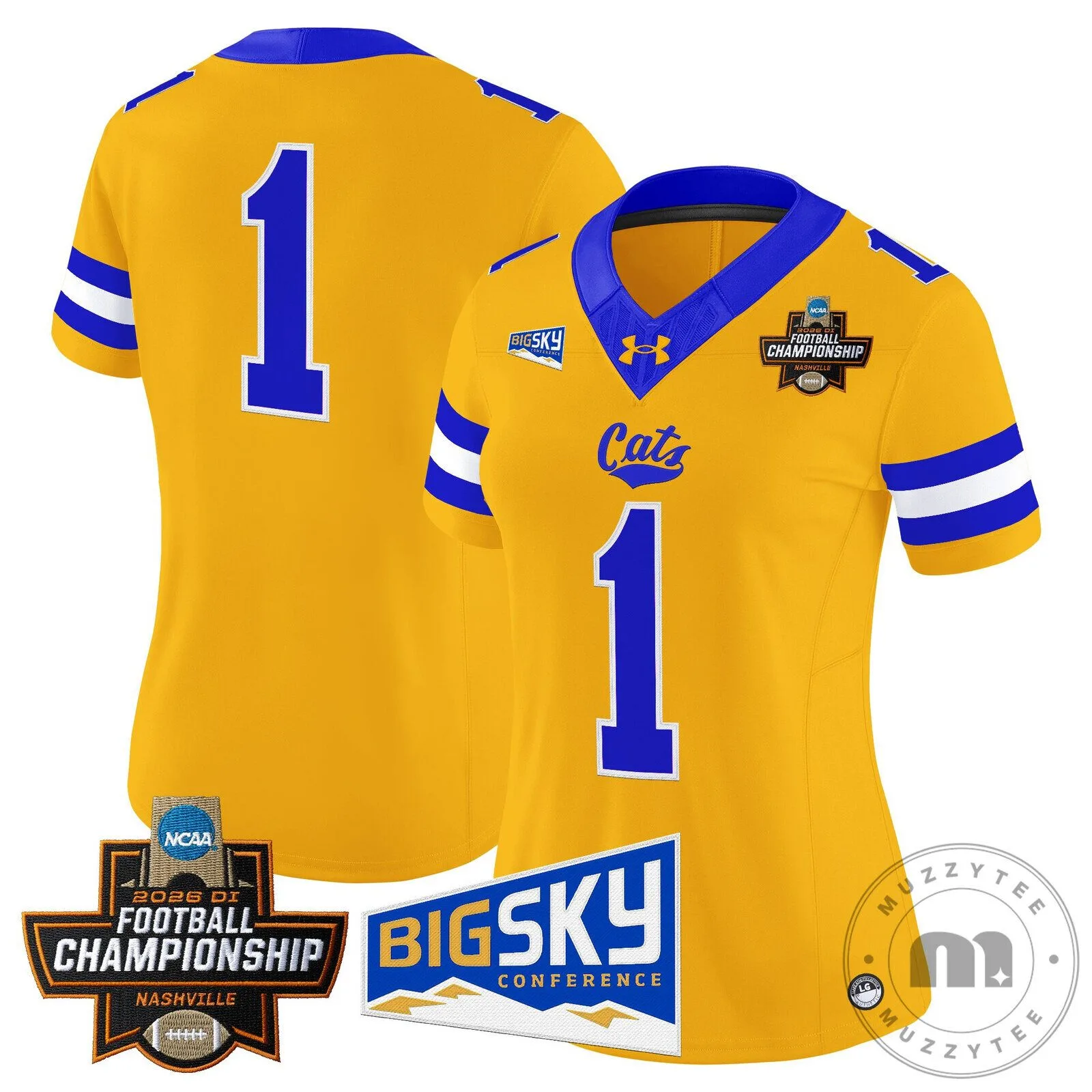 Montana State Bobcats 2026 Football Championship Gold Jersey