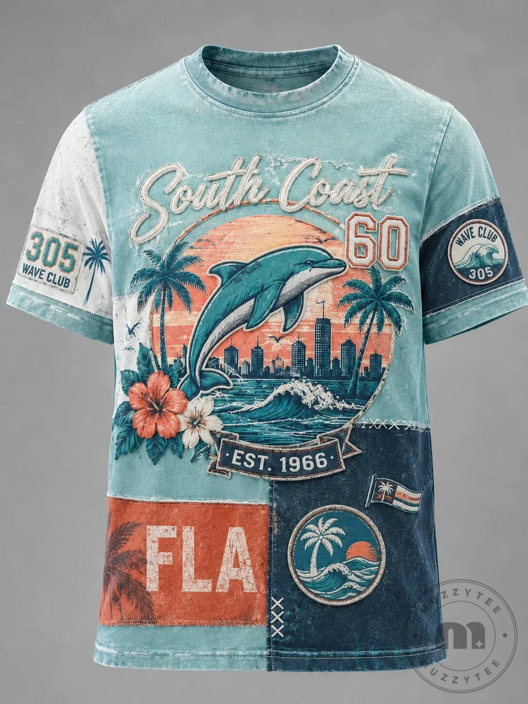 Miami Football South Coast Dolphin Graphic T-Shirt