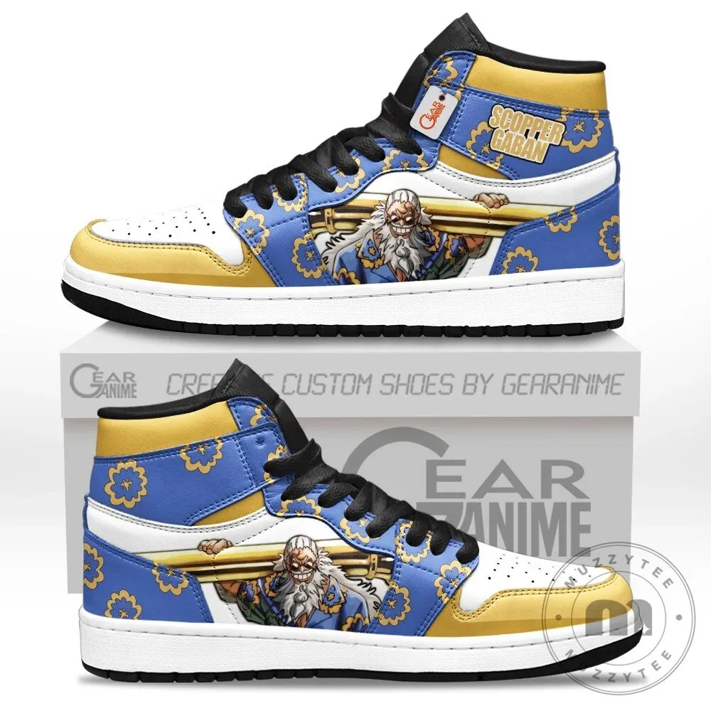 Scopper Gaban One Piece Anime Character High-Top Sneakers