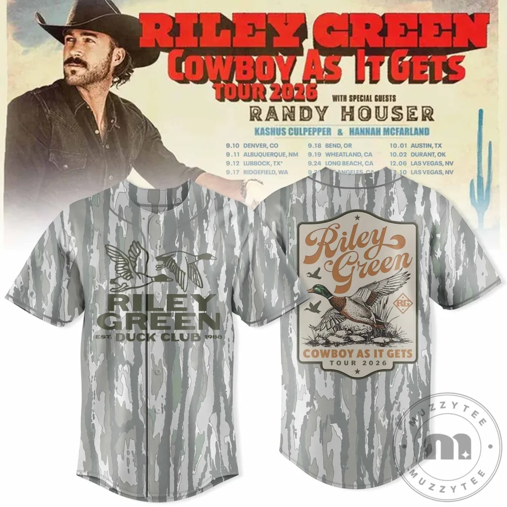 2026 Baseball Jersey for Riley Green's Cowboy As It Gets Tour 2026 Baseball Jersey for Riley Green's Cowboy As It Gets Tour