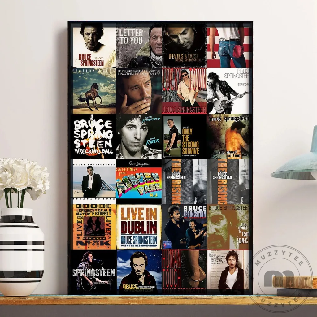 Bruce Springsteen Album Covers Music Collage Poster Wall Art 19 Bruce Springsteen Album Covers Music Collage Poster Wall Art