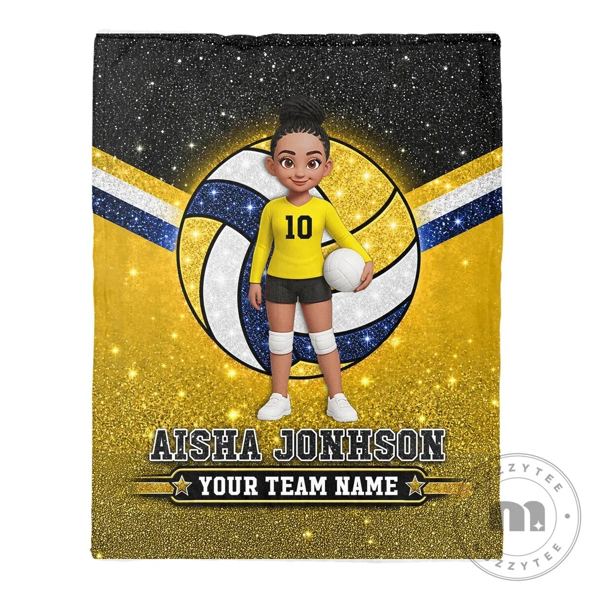 Personalized Volleyball Player Glitter Red and Black Custom Name Team Name Blanket 11 Personalized Volleyball Player Glitter Red and Black Custom Name Team Name Blanket