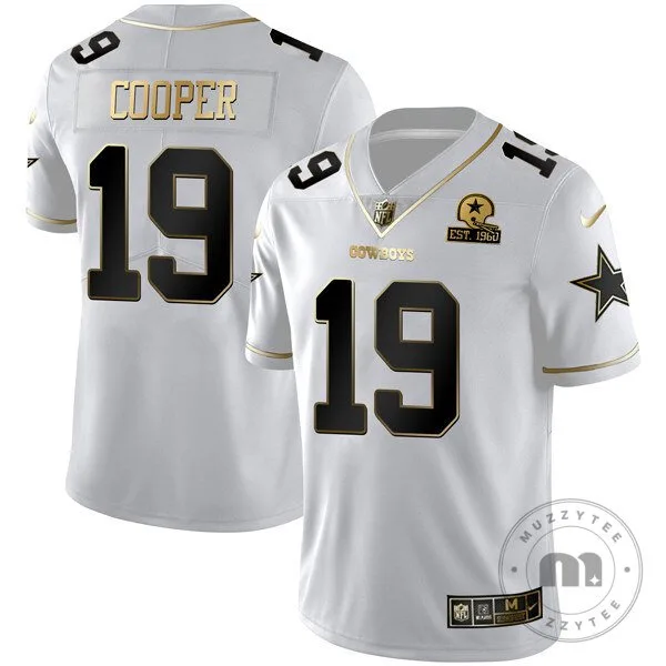 Dallas Cowboys Micah Parsons White Gold Est 1960 Patch Football Jersey 17 Dallas Cowboys Micah Parsons White Gold Est 1960 Patch Football Jersey