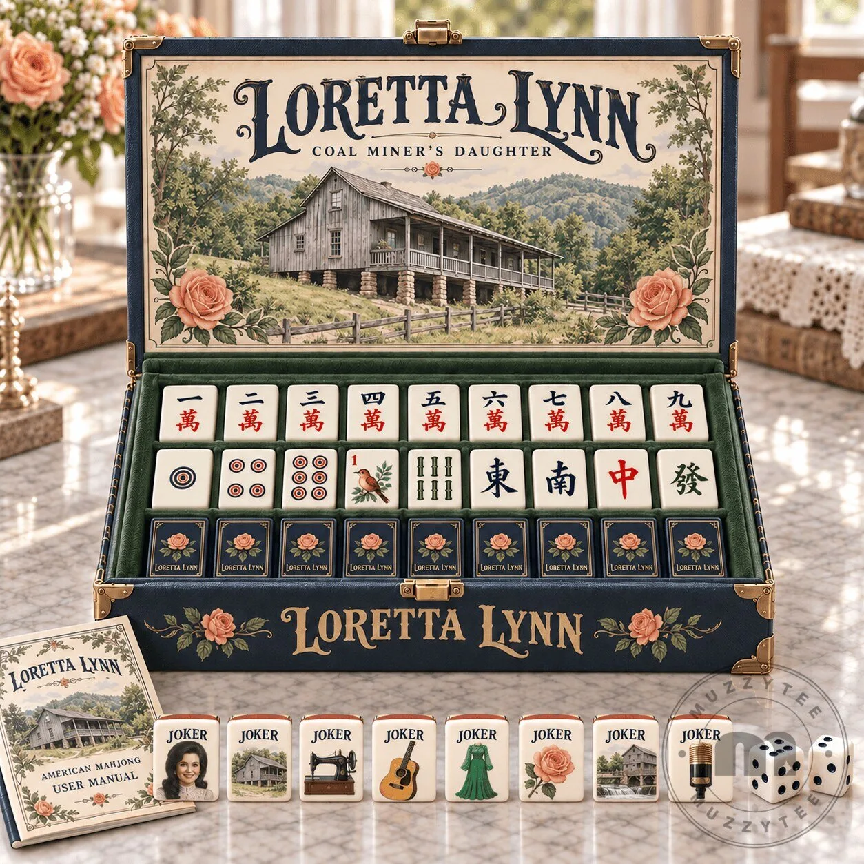 Loretta Lynn Coal Miner's Daughter Mahjong Game Set with Storage Case