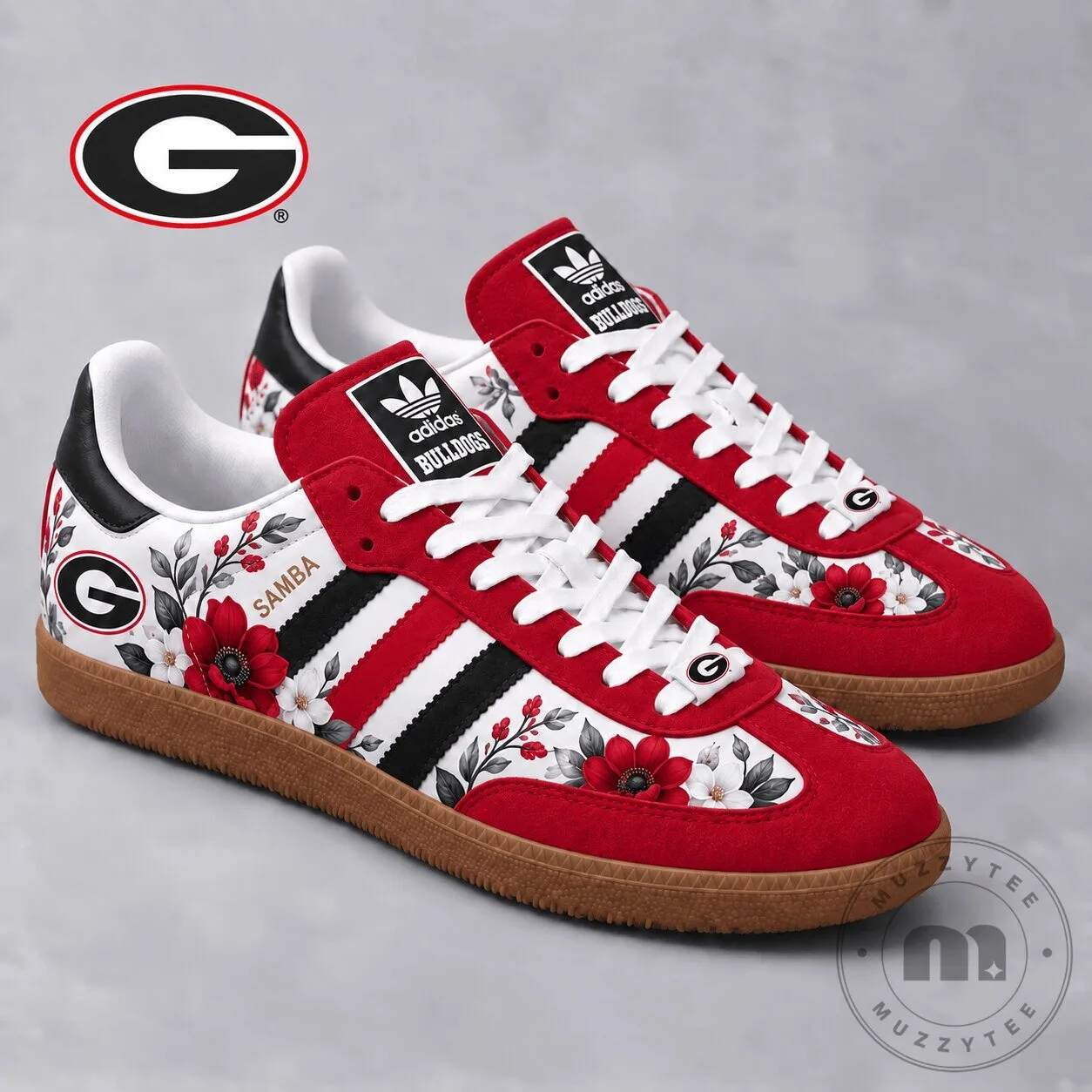 Georgia Bulldogs NCAA Heritage Floral Samba Shoes