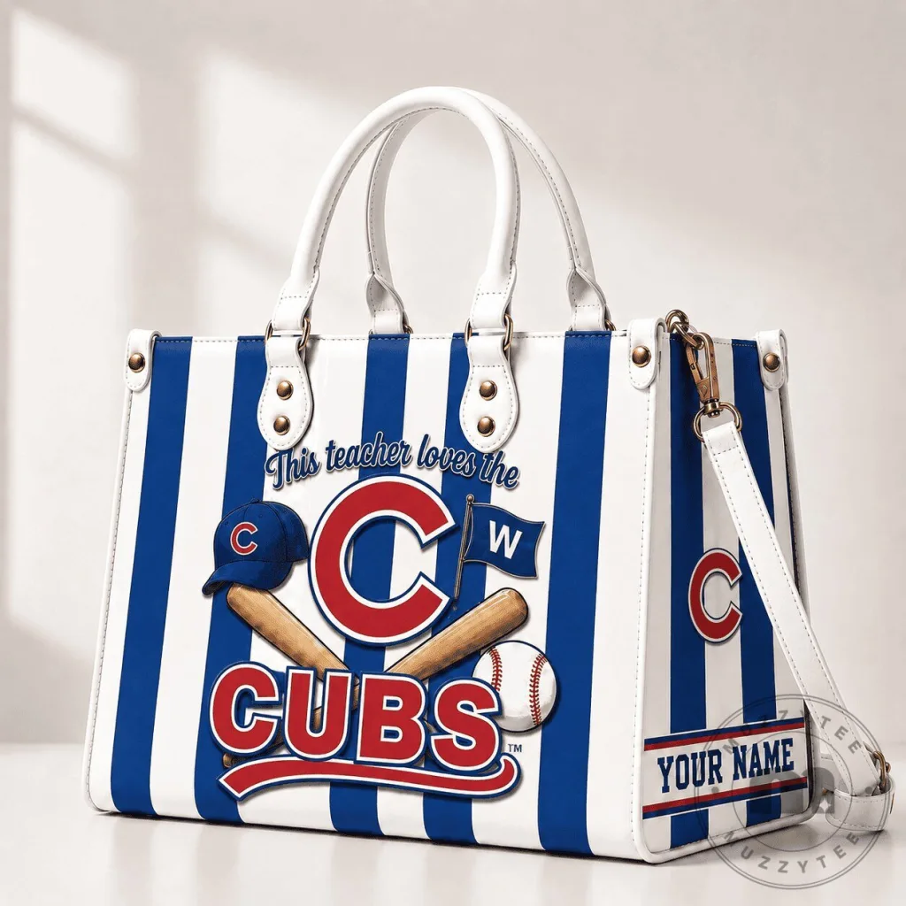 Chicago Cubs Baseball Team Personalized Leather Handbag For Women Chicago Cubs Baseball Team Personalized Leather Handbag For Women
