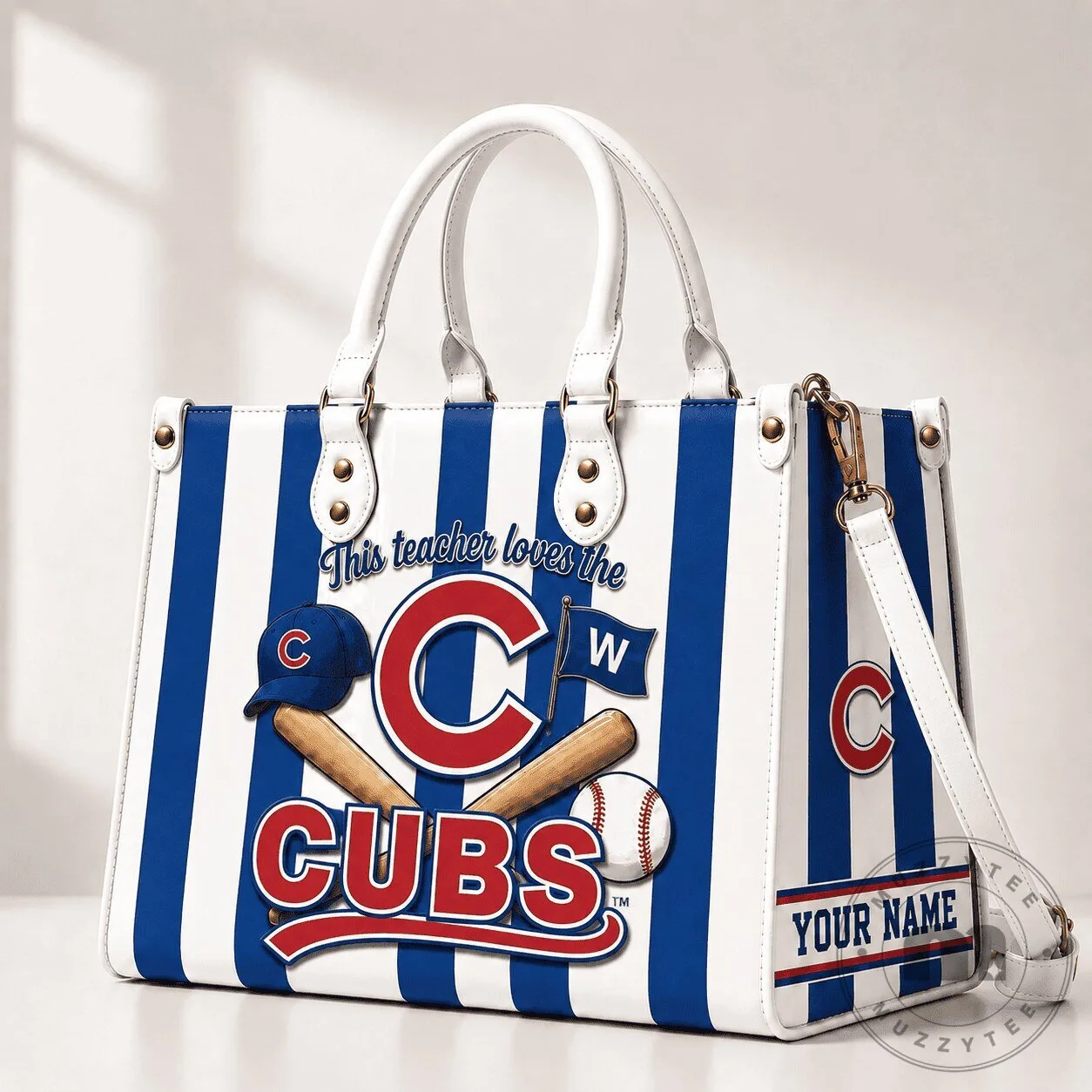 Chicago Cubs Baseball Team Personalized Leather Handbag For Women