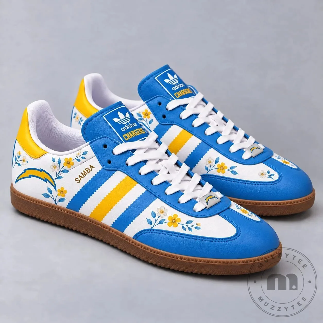 Los Angeles Chargers Floral Samba Shoes