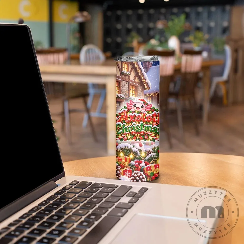 Axolotl Christmas Winter Wonderland Holiday Skinny Tumbler 13 Axolotl Christmas Winter Wonderland Holiday Skinny Tumbler