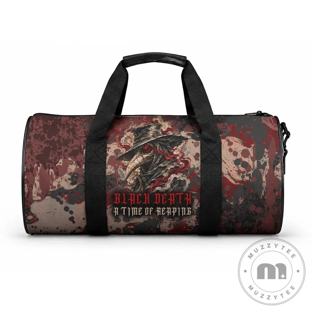 Black Death A Time Of Reaping Grim Reaper Plague Doctor Duffle Bag