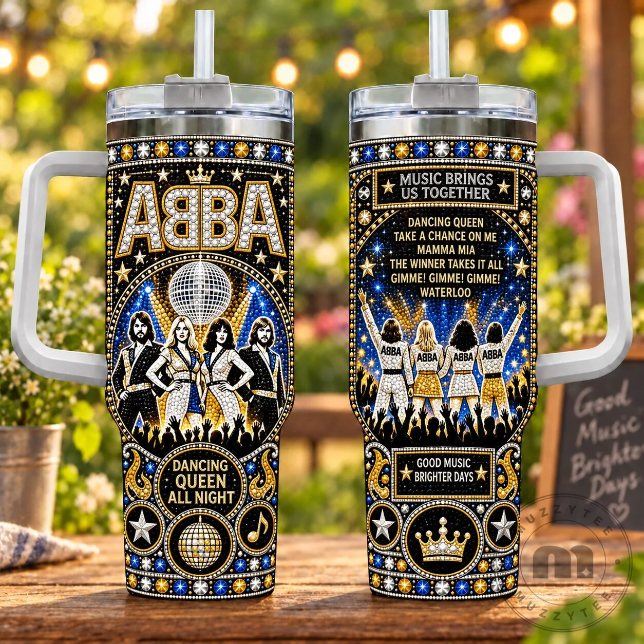 ABBA Dancing Queen All Night Music Brings Us Together Insulated Tumbler