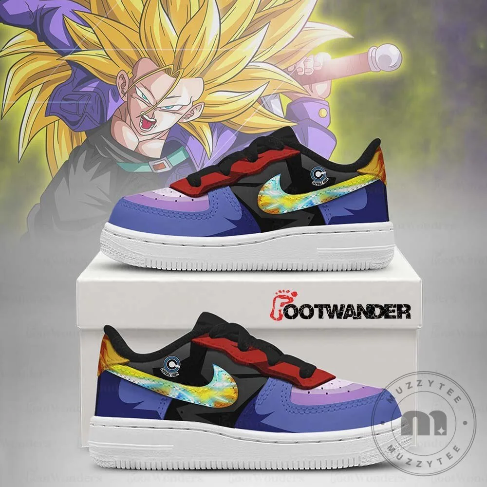 Dragon Ball Z Super Saiyan Trunks Anime Custom Embossed Logo Shoes