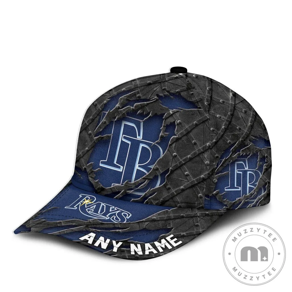 Tampa Bay Rays Personalized Name Black Metal Design Baseball Cap 9 Tampa Bay Rays Personalized Name Black Metal Design Baseball Cap