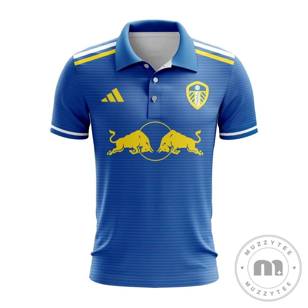 Leeds United Football Club Away Kit Polo Shirt with Red Bull Sponsor Logo