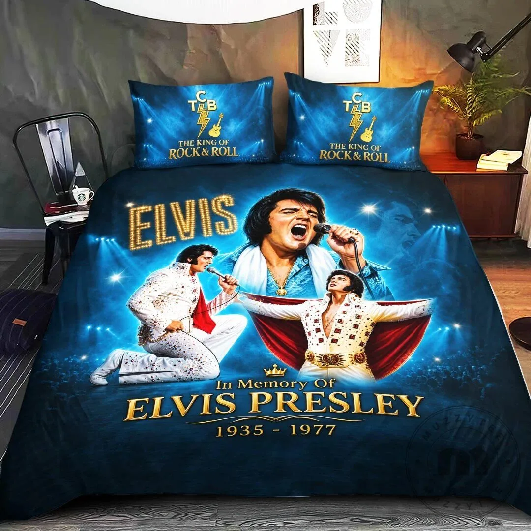 Elvis Presley The King of Rock and Roll Commemorative Bedding Set