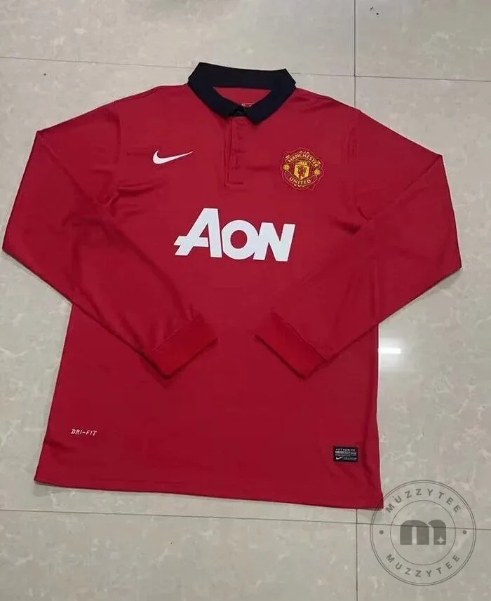 Manchester United 2013-2014 Home Long Sleeve Football Jersey