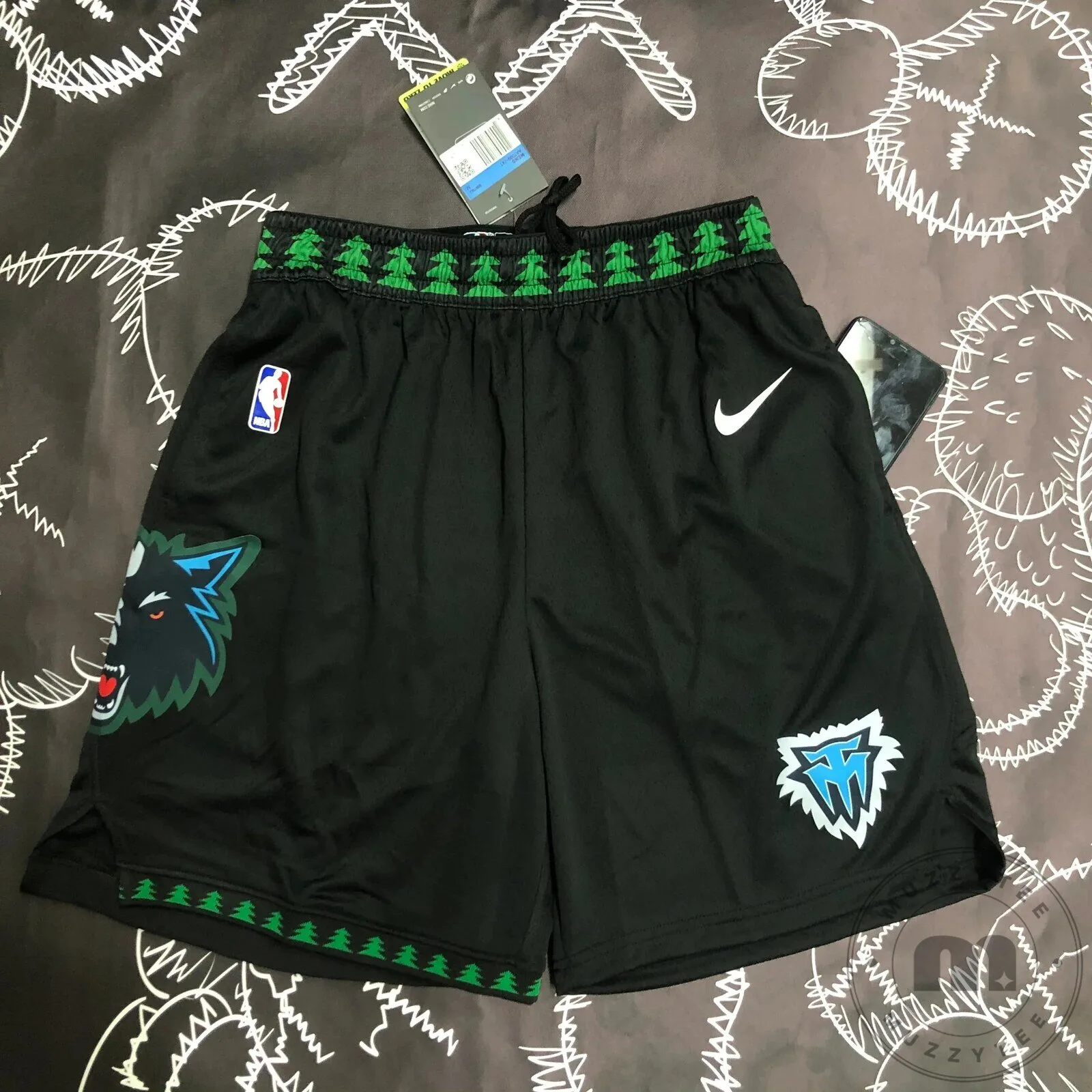 Minnesota Timberwolves Black Classic Edition Basketball Shorts