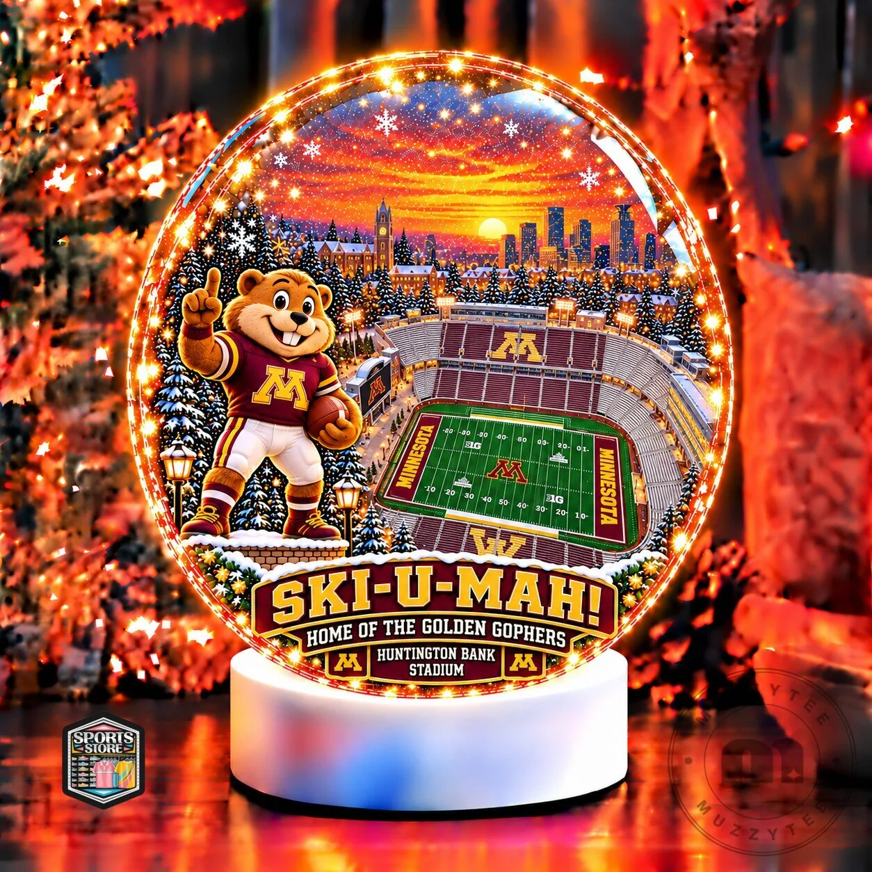Minnesota Golden Gophers Ski-U-Mah Huntington Bank Stadium LED Light Box