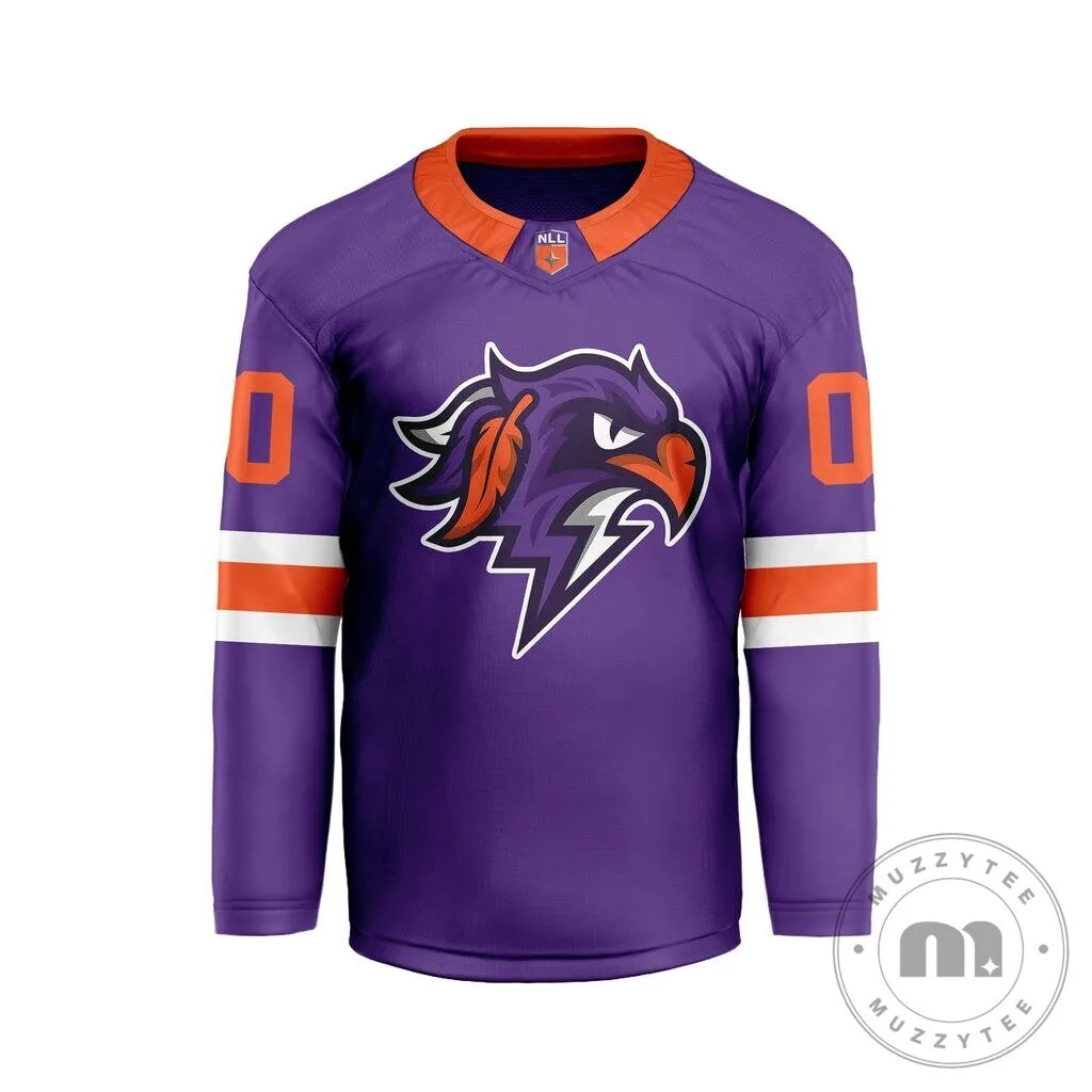 Halifax Thunderbirds Purple National Lacrosse League Team Hockey Jersey