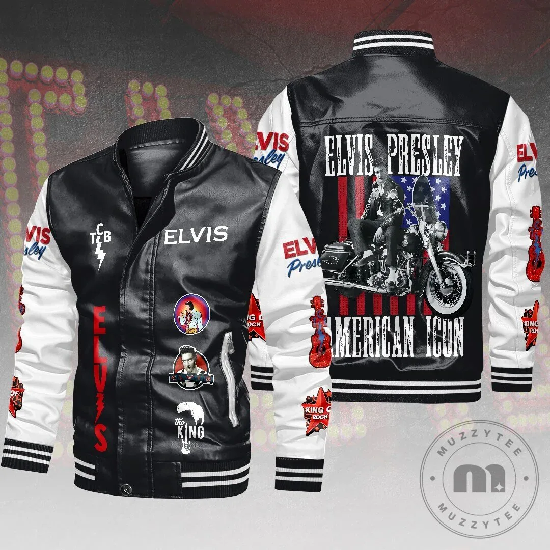 Elvis Presley American Icon Rock and Roll King Bomber Jacket