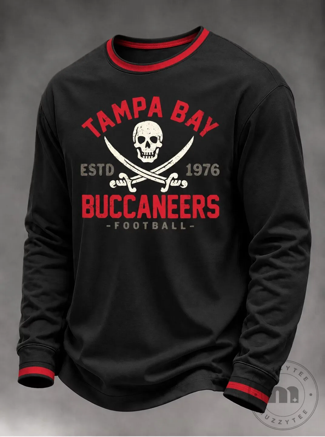 Tampa Bay Buccaneers Football Team Skull and Swords Long-Sleeve T-Shirt