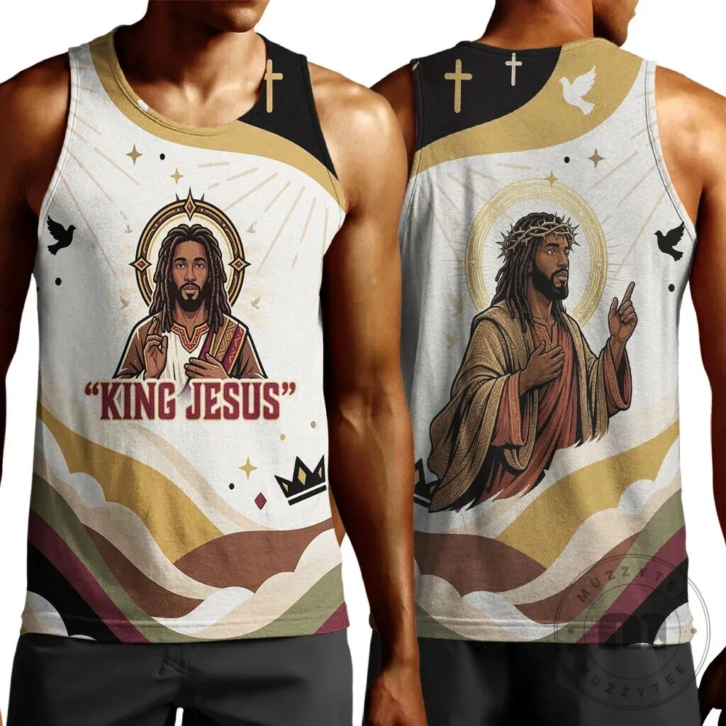 King Jesus African Black Christ Religious Christian Faith Tank Top 7 King Jesus African Black Christ Religious Christian Faith Tank Top