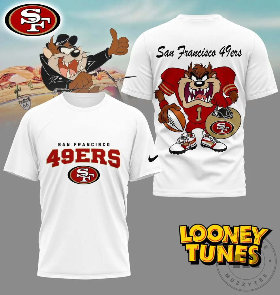 San Francisco 49ers Looney Tunes Taz Football Fan T-Shirt