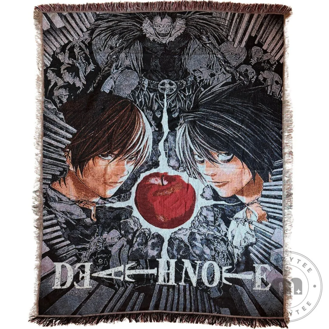 Death Note Light Yagami and L Lawliet Anime Manga Throw Blanket