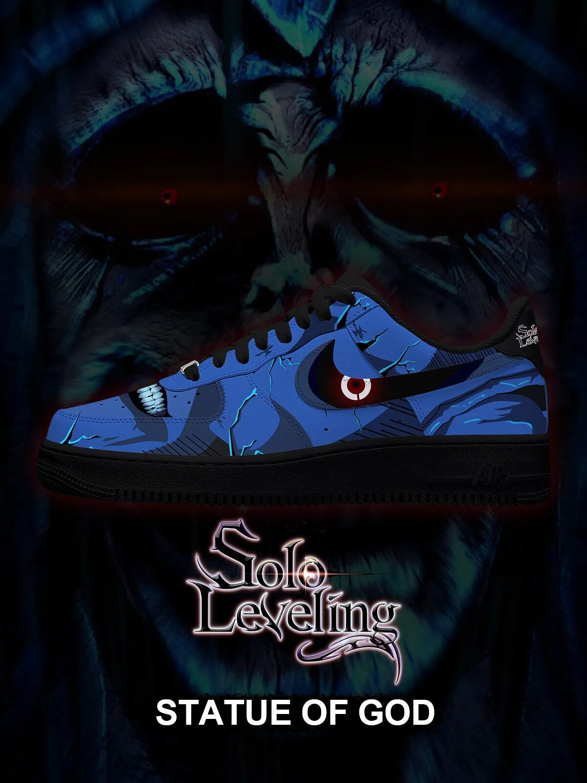 Solo Leveling Statue of God Custom Anime Fan Art Shoes