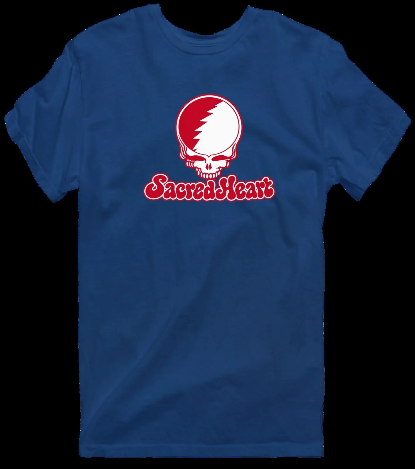 Grateful Dead Sacred Heart Stealie Skull Blue T-Shirt 2 Grateful Dead Sacred Heart Stealie Skull Blue T-Shirt