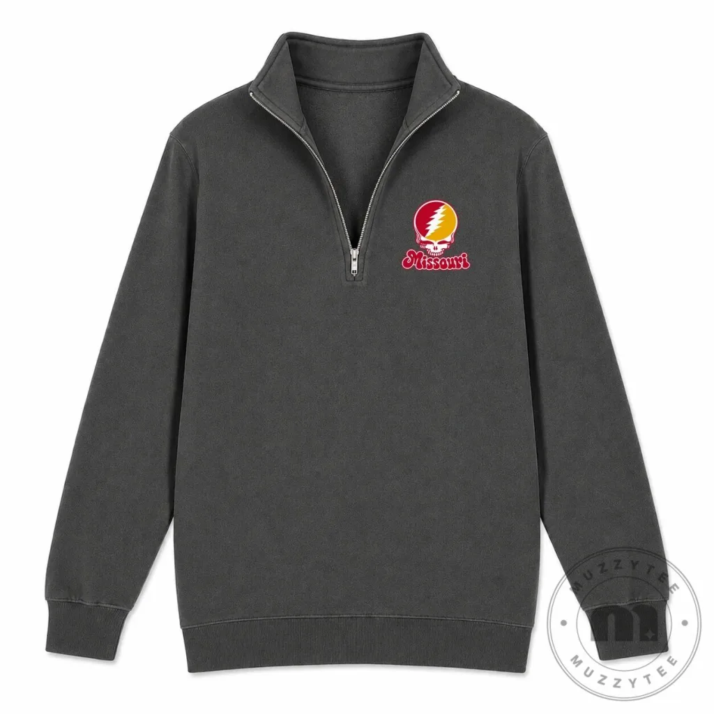 Grateful Dead Steal Your Face Missouri Quarter-Zip Sweatshirt Grateful Dead Steal Your Face Missouri Quarter-Zip Sweatshirt
