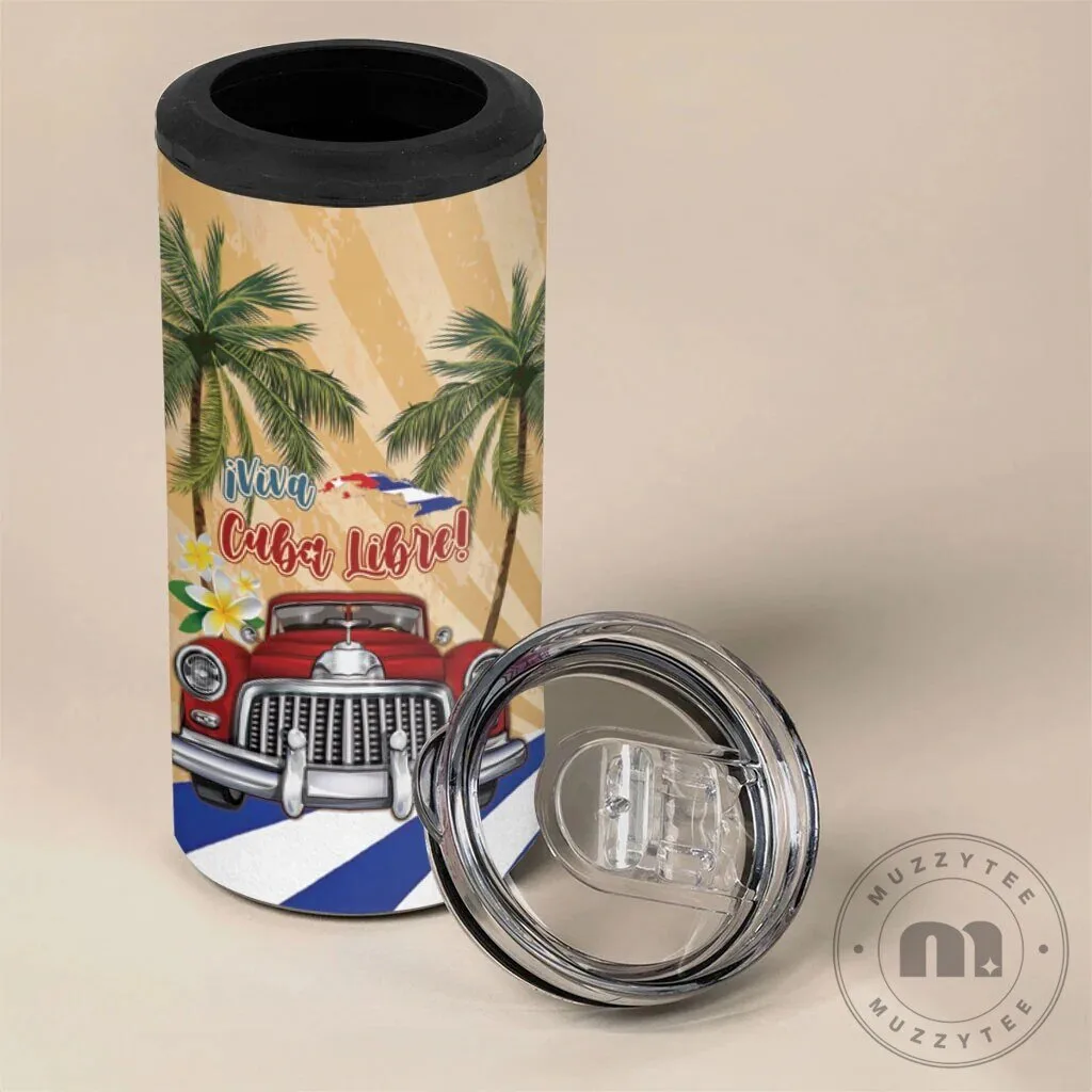 Personalized Viva Cuba Libre Cuban Retro Car Tropical Vibes Can Cooler Tumbler 13 Personalized Viva Cuba Libre Cuban Retro Car Tropical Vibes Can Cooler Tumbler