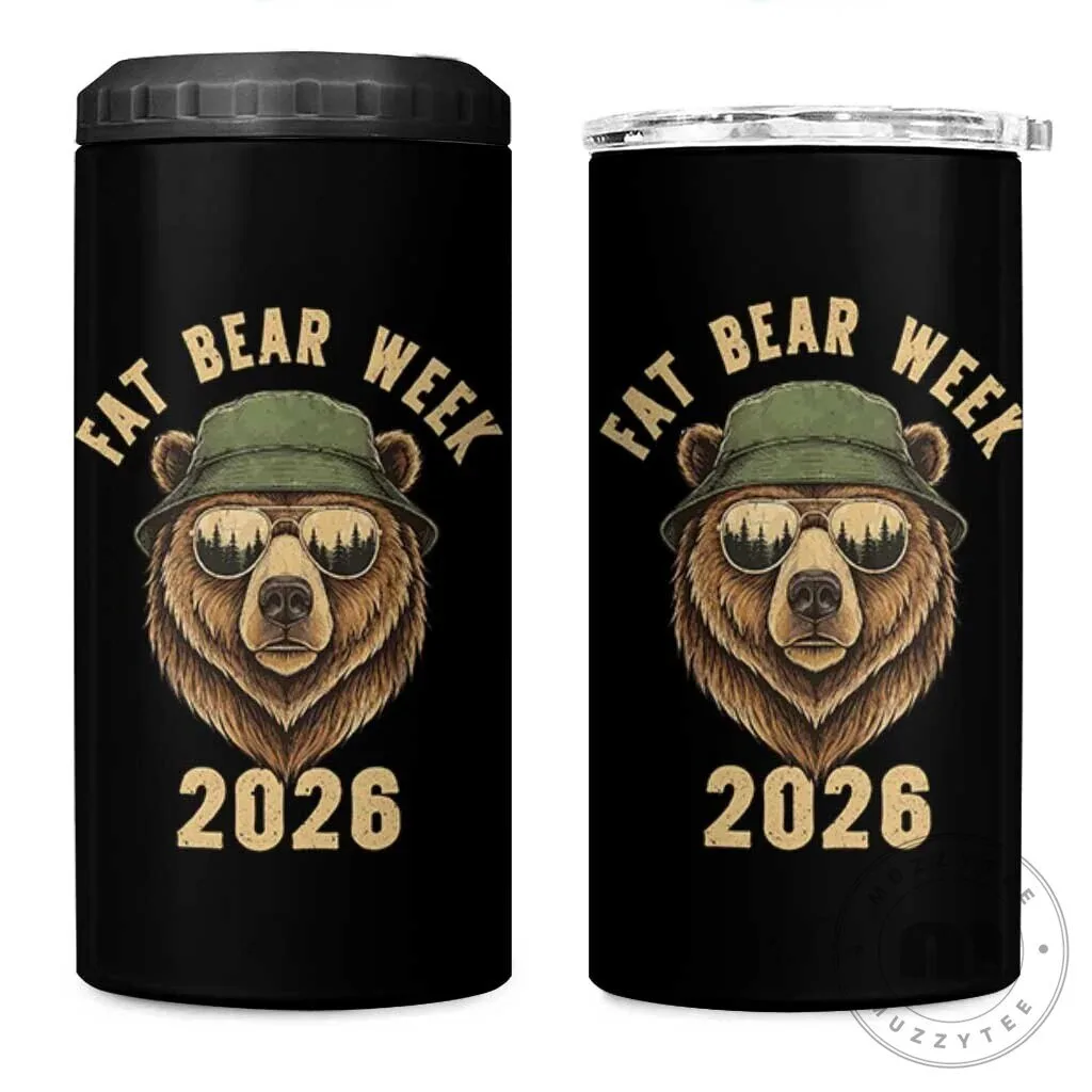Fat Bear Week 2026 Bear With Sunglasses Can Cooler Tumbler