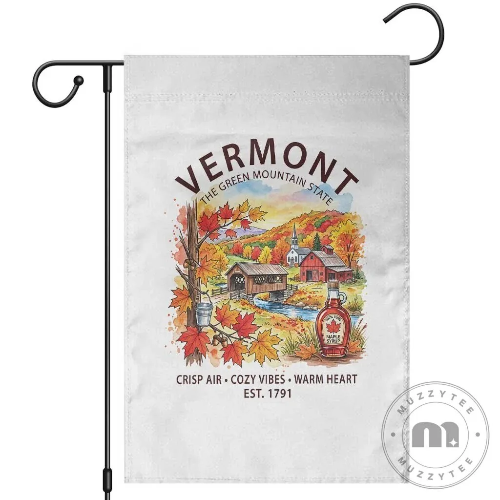 Vermont Fall Foliage Garden Flag The Green Mountain State Crisp Air Cozy Vibes Warm Heart 1 Vermont Fall Foliage Garden Flag The Green Mountain State Crisp Air Cozy Vibes Warm Heart