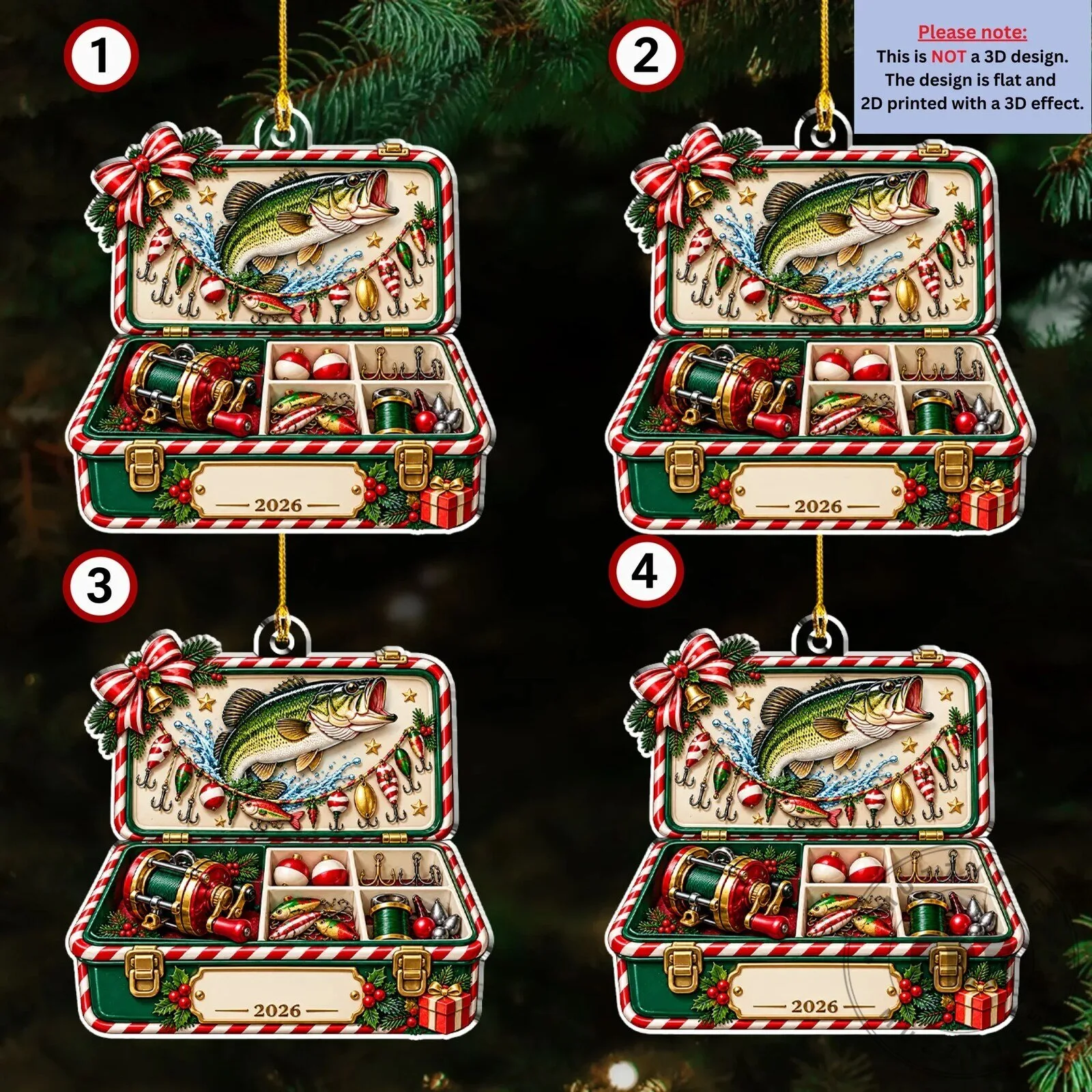 Personalized Fishing Tackle Box Christmas Ornament for Fishing Lovers 24 Personalized Fishing Tackle Box Christmas Ornament for Fishing Lovers