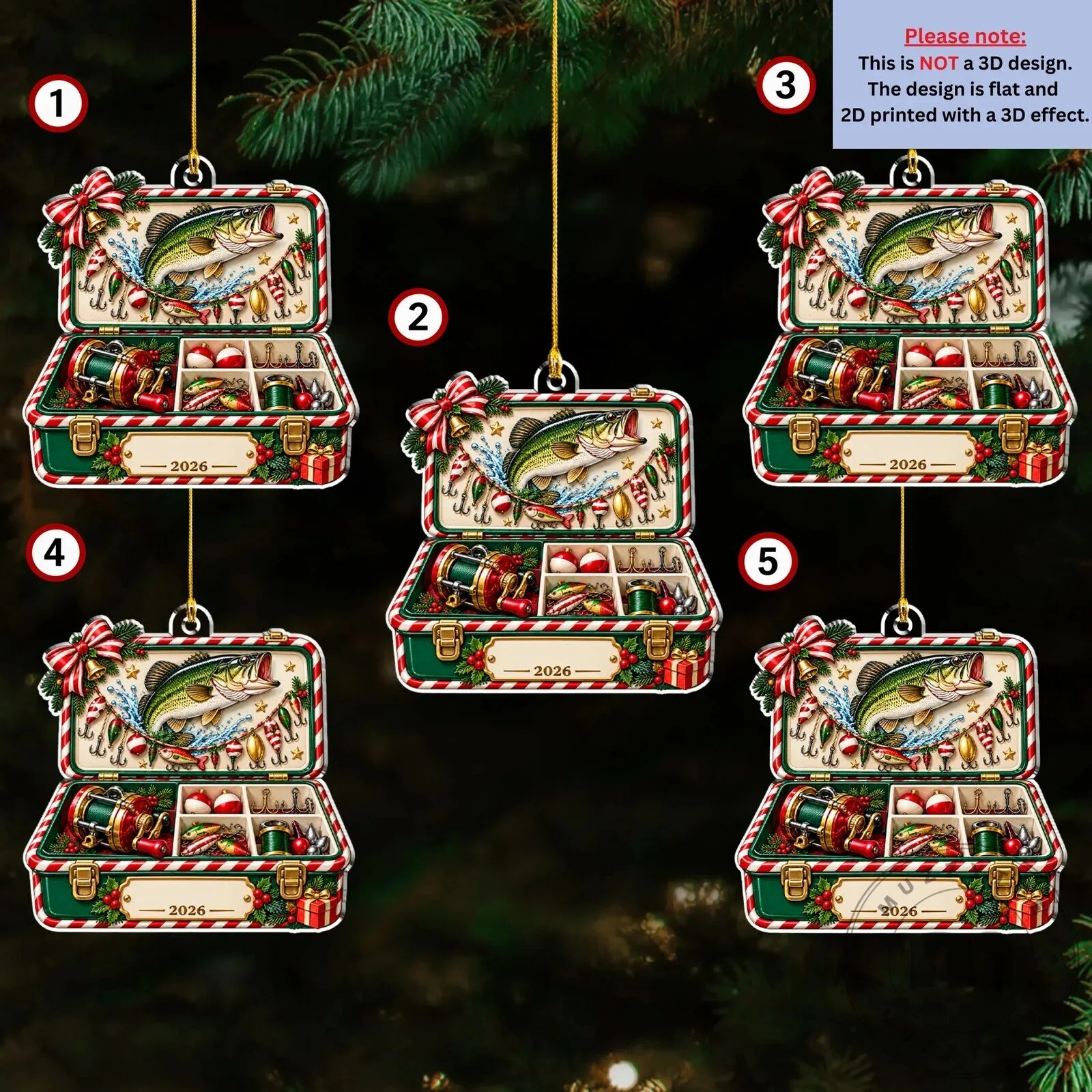 Personalized Fishing Tackle Box Christmas Ornament for Fishing Lovers 25 Personalized Fishing Tackle Box Christmas Ornament for Fishing Lovers