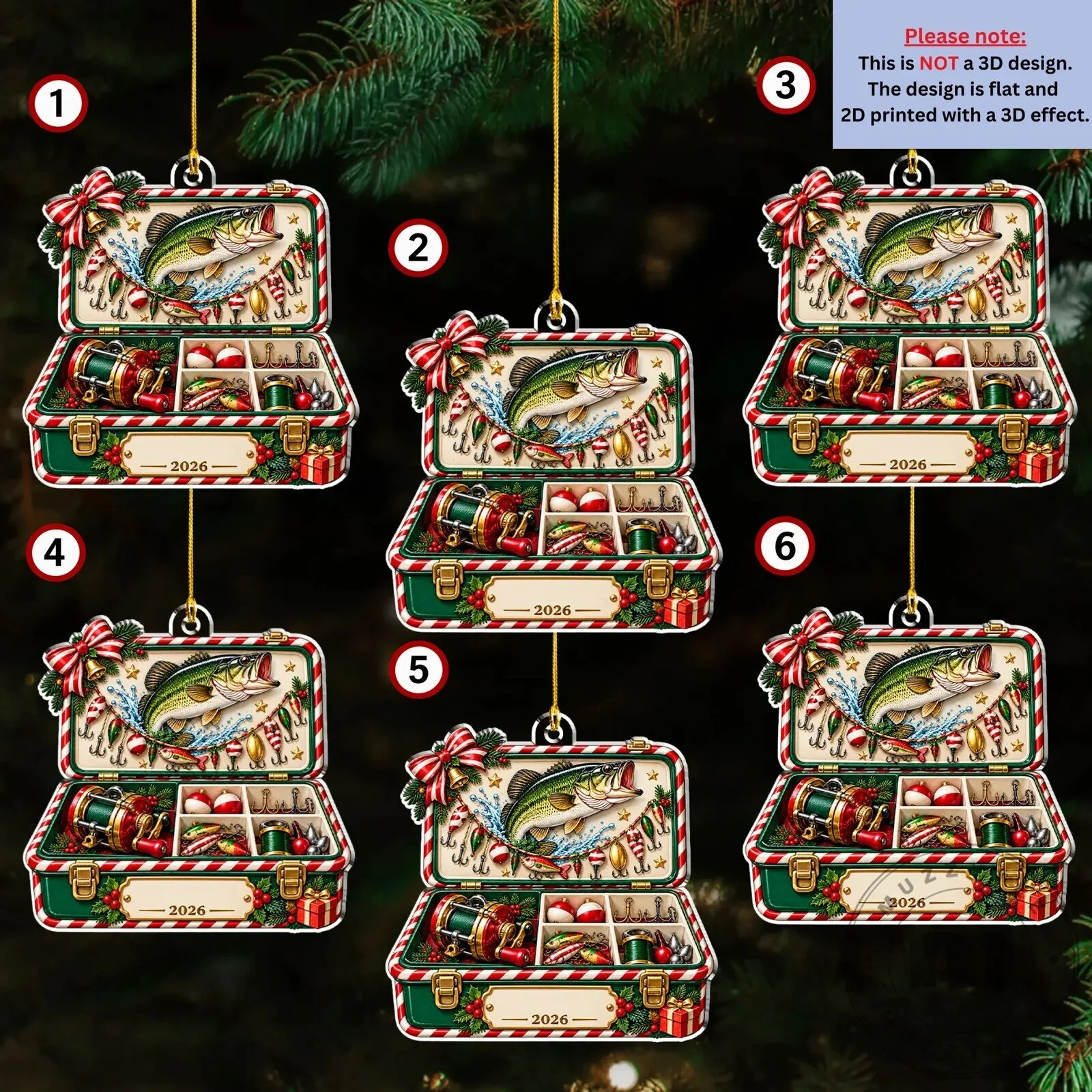 Personalized Fishing Tackle Box Christmas Ornament for Fishing Lovers 26 Personalized Fishing Tackle Box Christmas Ornament for Fishing Lovers