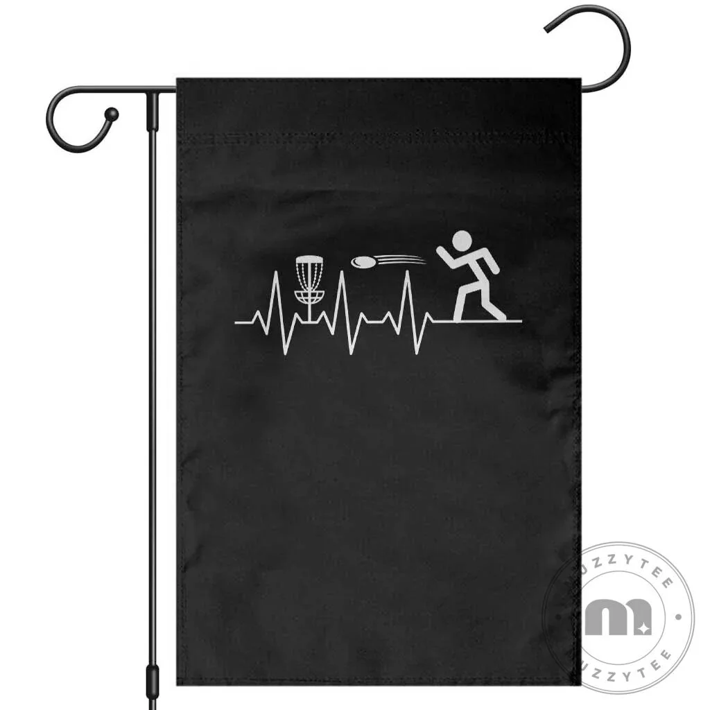 Disc Golf Heartbeat Garden Flag for Golf Player Frisbee Sport Lover Gift 38 Disc Golf Heartbeat Garden Flag for Golf Player Frisbee Sport Lover Gift