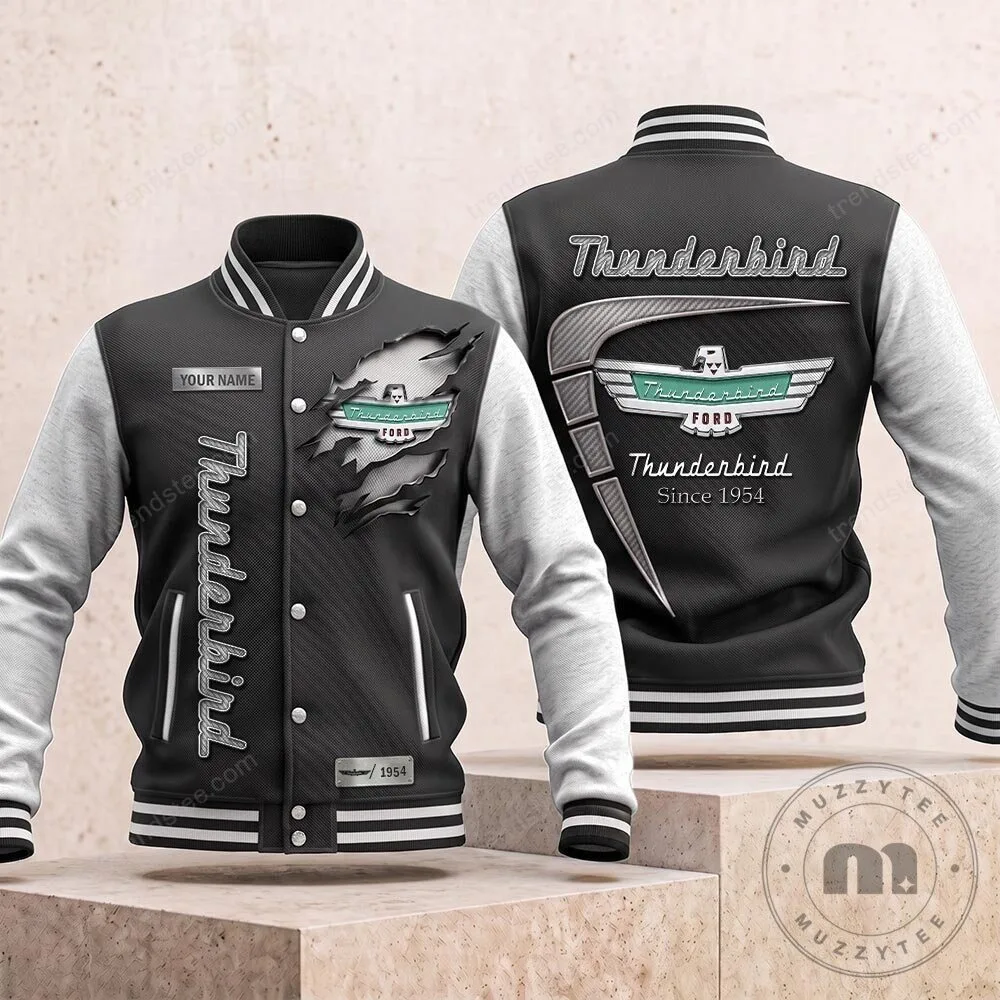 Ford Thunderbird Since 1954 Classic Car Logo Bomber Jacket